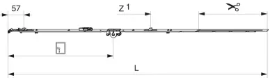 Crémone MACO F15  pour fenêtre oscillo battant MULTI-MATIC