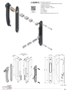 Kit de fermeture encastrée LA CROISEE DS8299