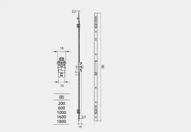 Crémone F15 multipoints MR pour fenêtre et porte fenêtre