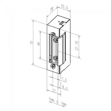 Gâche électrique EFF EFF SPE71E 10/24V à émission - 2