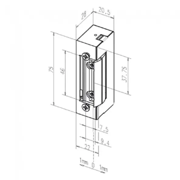 Gâche électrique EFF EFF SPE71E 10/24V à émission