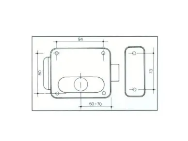Serrure électrique FEB Assa abloy F5011/1Z en applique