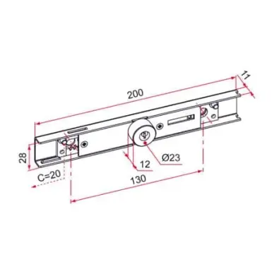 Serrure TIRARD en encastrer pour volet roulant AE114001