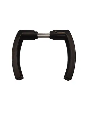 BEQUILLE DOUBLE NYLON NOIR CARRE DE 8 mm