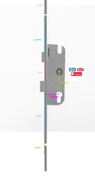 Serrure GU FERCO SECURY 45/92 4 galets 6-32006-01-0-1-B - 2