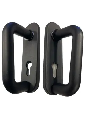 Ensemble béquille entraxe 72 mm carré 9 mm noire