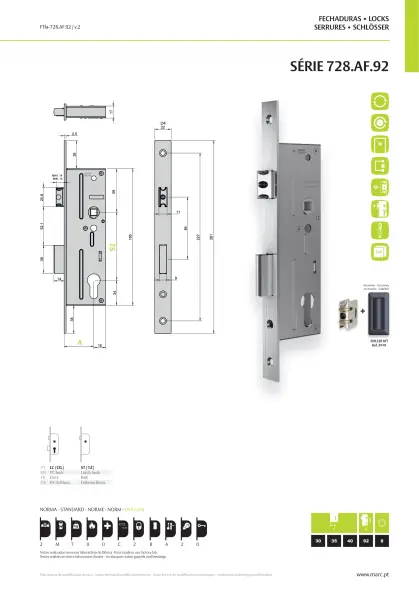 Serrure MARC 729  EA92   Portail & Portillon