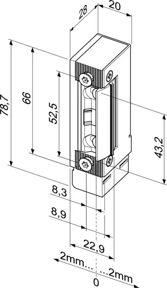 Gâches électrique 322NF EFFEFF