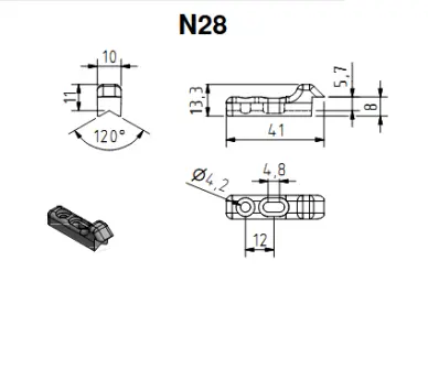 Gâche AluAlpha N28 - 2