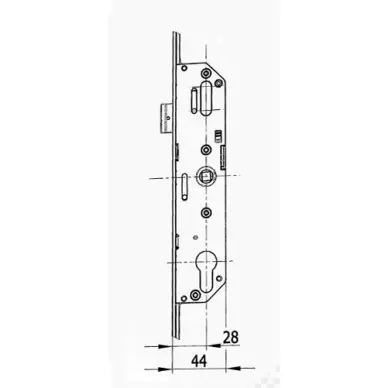 Serrure GU Ferco 6.35 4 galets G-24402 35/70