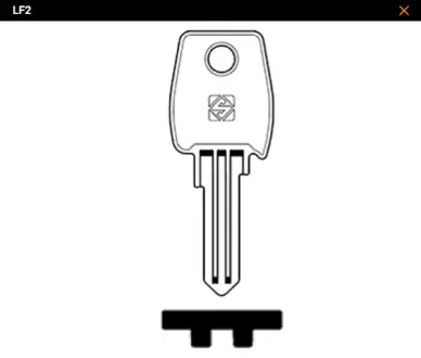 Clé Silca LF2 – Reproduction sur numéro