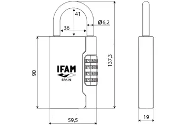 Coffre à Clés Portatif IFAM G3 – Sécurité Compacte à Code