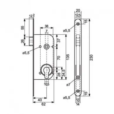 Serrure Monopoint Vachette - 2