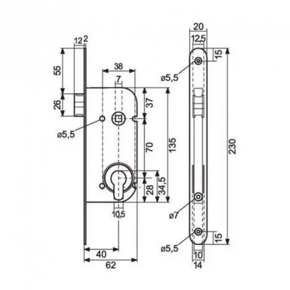 Serrure Monopoint Vachette