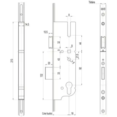 Boîtier Ferco pour serrure Fercomatic/EUROPA - 2