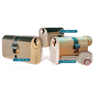 SERRURE PORTE METALLIQUE A CYLINDRE OVALE - 3