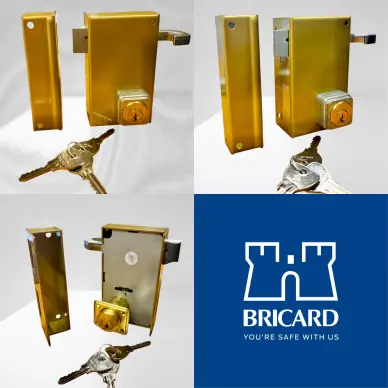 Serrure BRICARD à Crochet Verticale | Vieil Or - 3