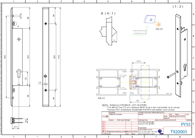 Serrure TECHNAL multipoints T920003 - 2