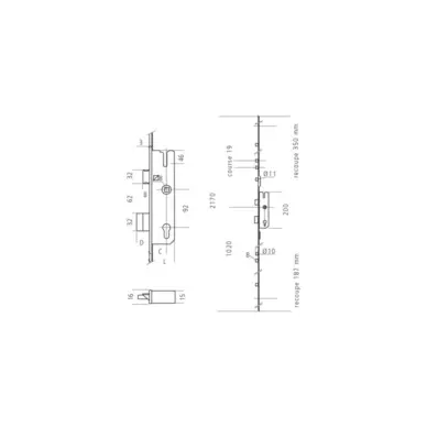 CREMONE FUHR 854 A 4 GALETS - 2