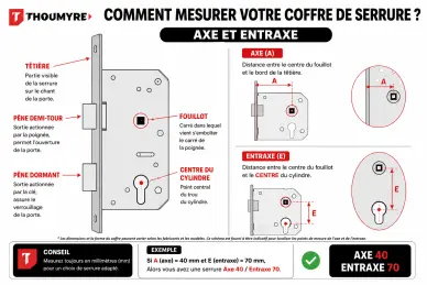Boitier serrure de réparation GU FERCO  6.35 G-24402 - 2