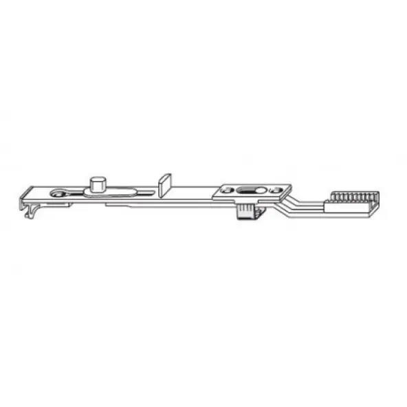 Crémone ROTO GR973 L2000  2 galets plats Oscillo-battant (OB) avec prolongateur L135