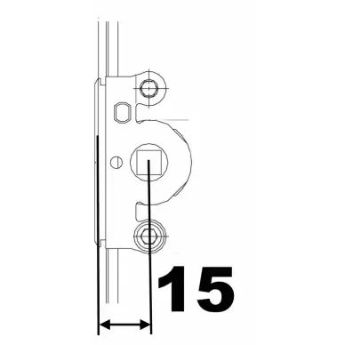 Crémone MACO MultiMatic OB Axe 15 mm avec pied de pivotement - 2