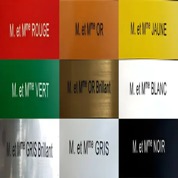 Plaque gravée pour boites aux lettres