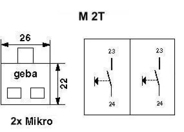 Contacteur à clé Geba 2 sens M-APZ 1-2T