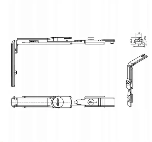 Renvoi d’angle pour fenêtre Fapim EAAS-1 EBGC