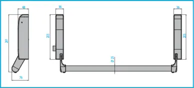 Barre anti-panique Corni Composit New F9501 (cylindre profilé européen) - 2