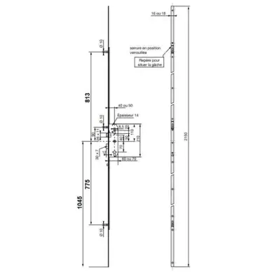 Serrure Vachette automatique série 20000-20515 – 3 galets - 2
