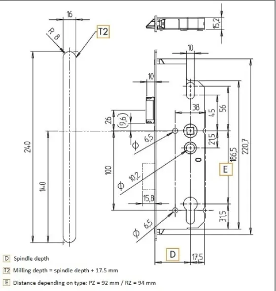 Serrure KFV multipoints automatique AS 3600