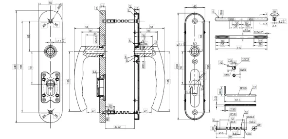Ensemble de porte blindé Bricard BMB