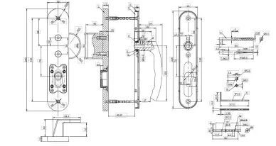 Ensemble de porte blindé Bricard BMB - 4