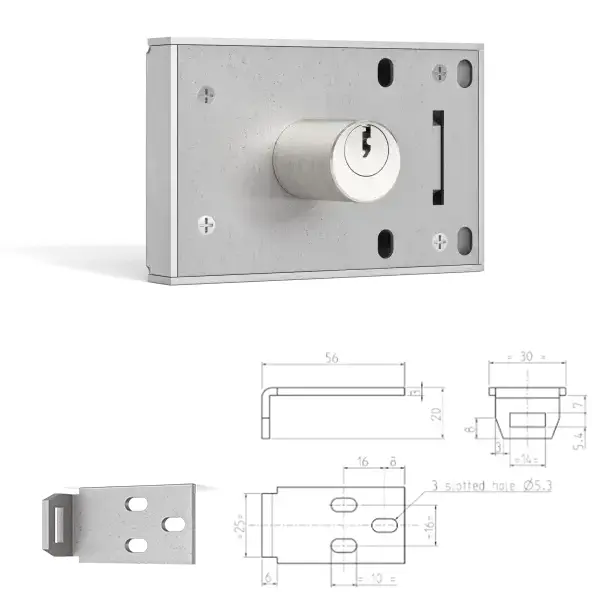 Serrure en applique RONIS ELP102