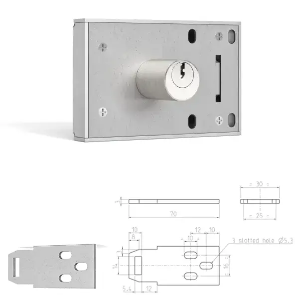 Serrure en applique RONIS ELP102