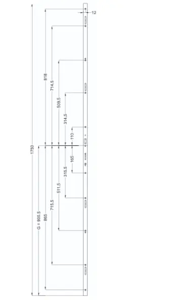 Serrure multipoints Winkhaus T-FG24184 à 4 rouleaux
