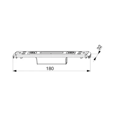 Gâche MACO 219322 MF/HO pour verrouillage haut et bas de serrure multipoints A-TS - 2