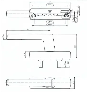 Poignée de fenêtre OF 2 doigts Si-AUBI S-Line - 3