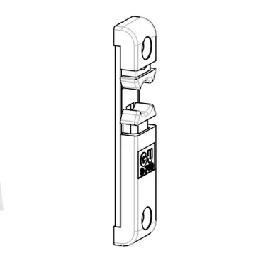 Verrou à loquet Ferco GU 8-740 pour vantail semi-fixe
