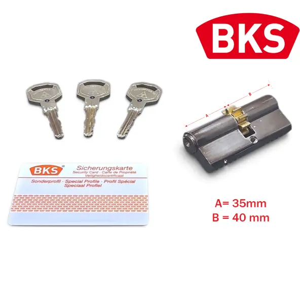 Cylindre 10 dents porte blindée Carmine Decayeux 3 clés + carte de propriété