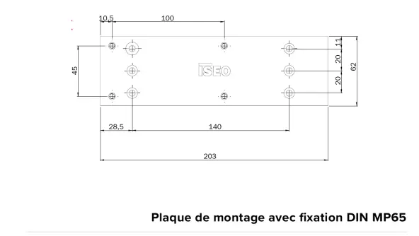 Ferme-porte ISEO IS65LE argent en applique, force EN 2/3