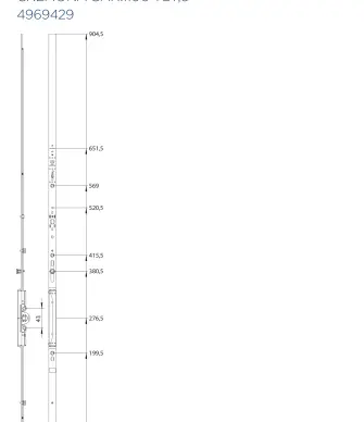 Crémone Winkhaus GAK F7,5 mm pour fenêtre OB - 5
