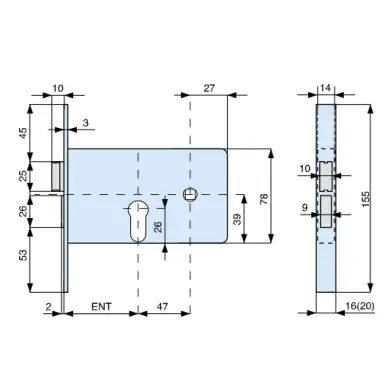 Serrure MG 812 pour portes aluminium - 2
