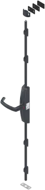 Crémone pompier La Croisée DS DUALIS DS7211 en applique - 4