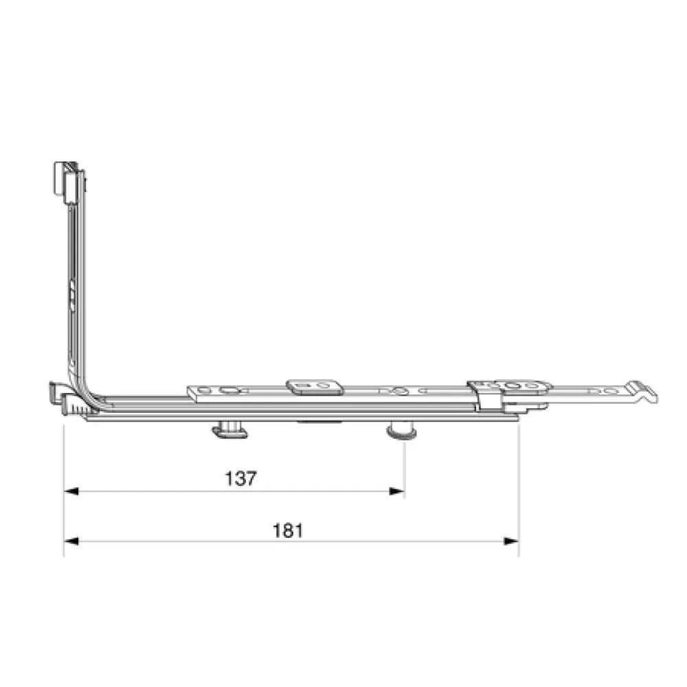 Renvoi d’angle horizontal rallongeable MACO 320-1800 222205 | Thoumyre