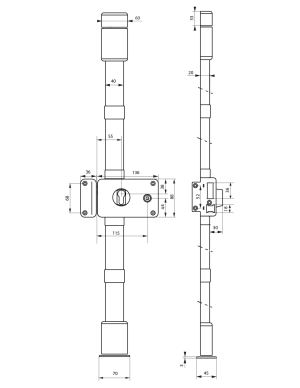 Boîtier de serrure en applique THIRARD Horga 140 × 88 mm - 2