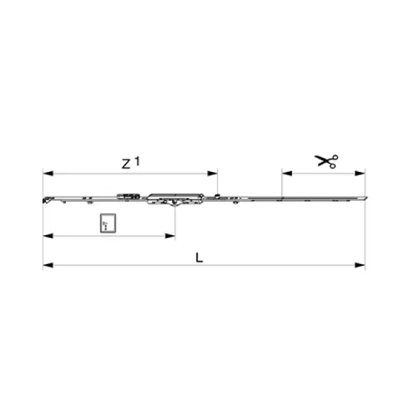 Crémone MACO Multimatic boitier 6,5 pour fenêtre OB