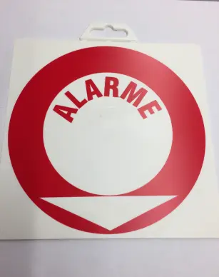 PANNEAU ALARME PVC 200x200MM