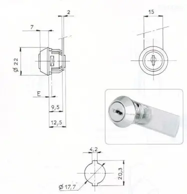 Serrure ronis 4900.01- 2cles